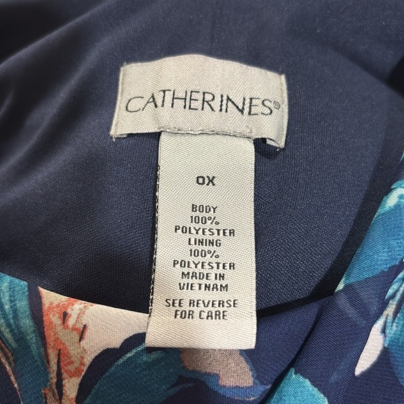 0x XL 14/16 Dress v neck flutter sleeve Plus Catherine's flowy mermaid - Picture 7 of 8